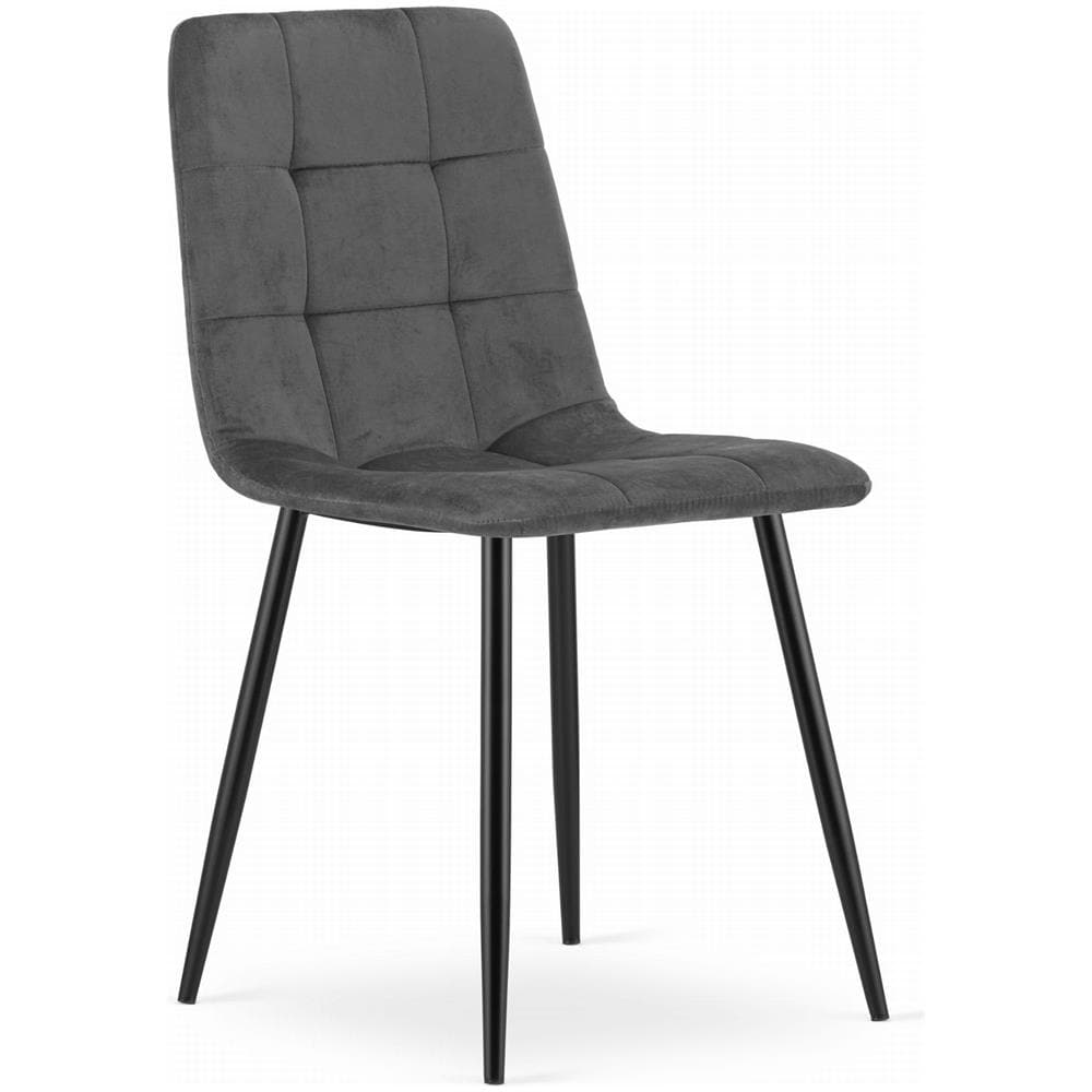 PYRA CHAIR Sedia in velluto grigio scuro dal design moderno per il soggiorno - Foto 1