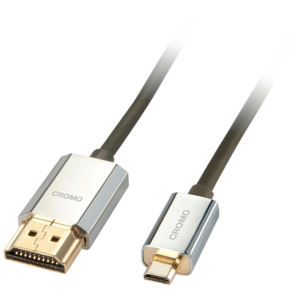 Cavo Slim HDMI High Speed A / D CROMO®, 2m - Foto 1