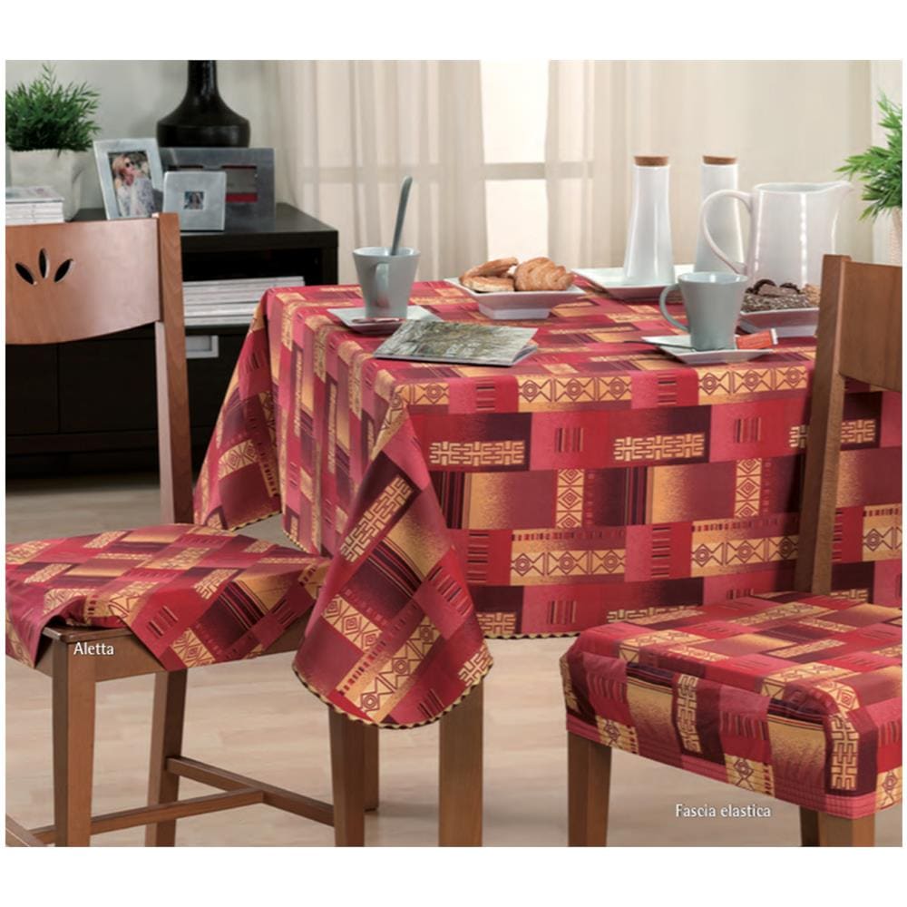 Tovaglia Copritavolo Resinata Antimacchia Modello Eldorado Made In Italy 140x230 Blu - Foto 2