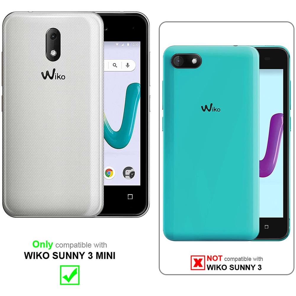 Custodia Compatibile Con Wiko Sunny 3 Mini In Nero Carbone - Coperchio Protettiva Con Chiusura Magnetica, Funzione Stand E Tasca Per Le Carte - Foto 2