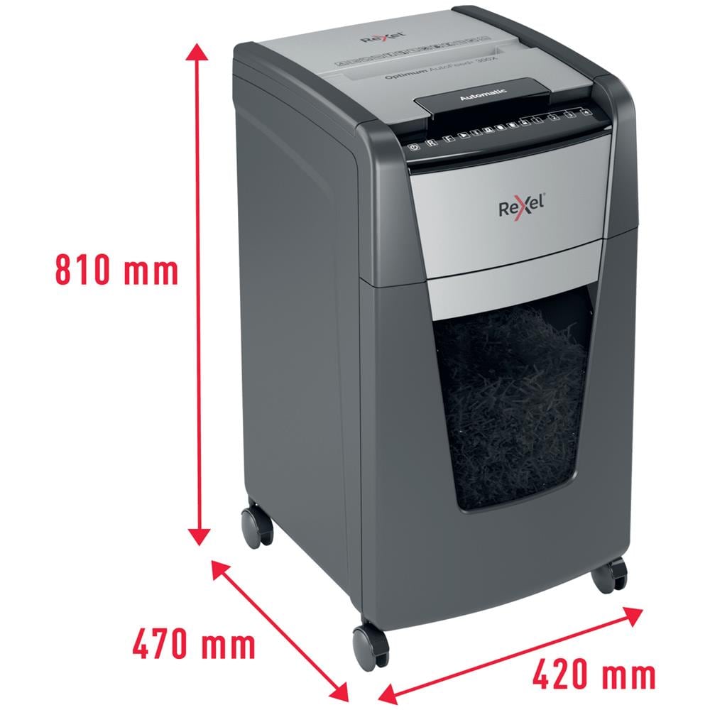 Distruggidocumenti Automatico Optimum AutoFeed+ 300X con Taglio a Frammenti - Foto 6
