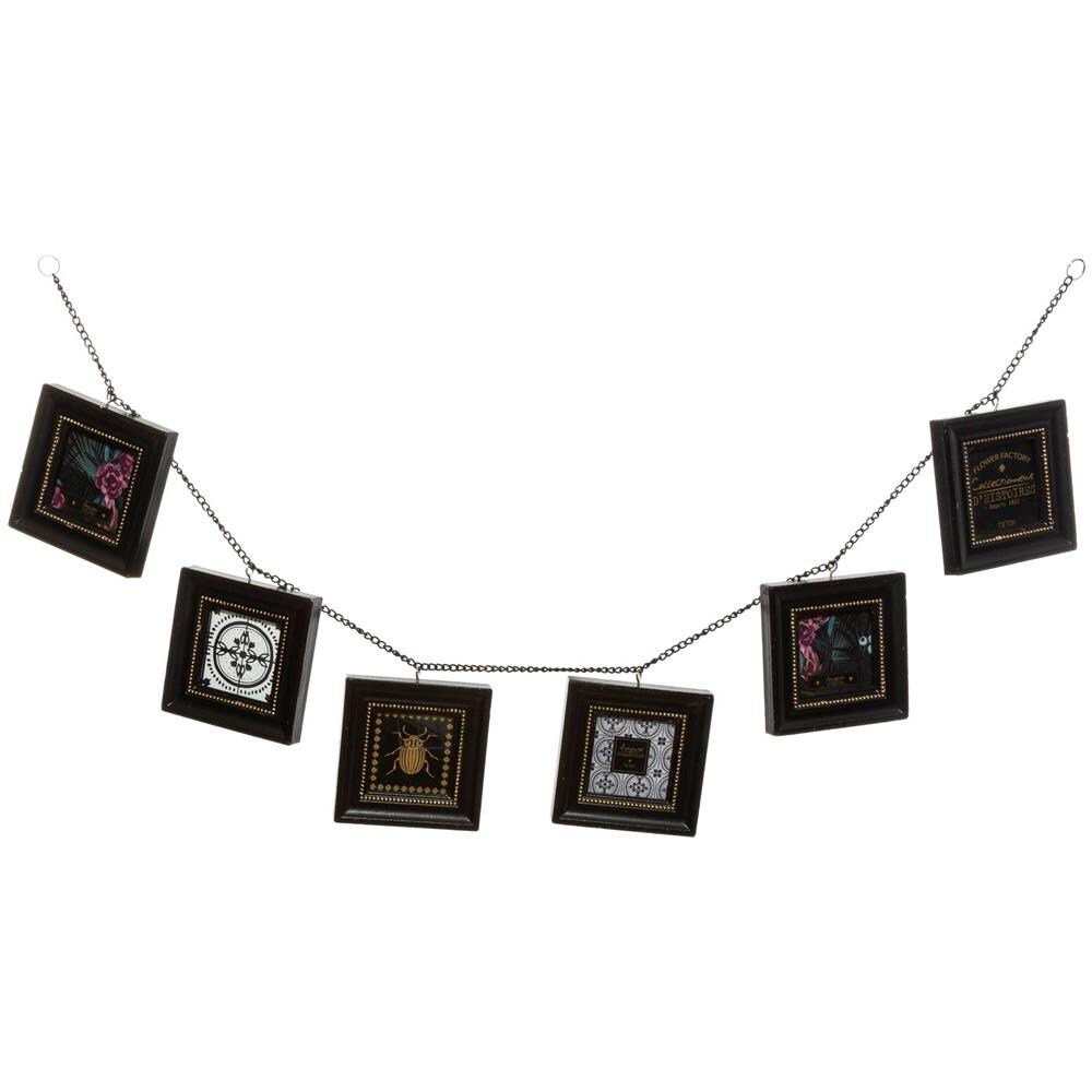 Ghirlanda Di Fiori In Mdf Per 6 Foto - Nera - Foto 2