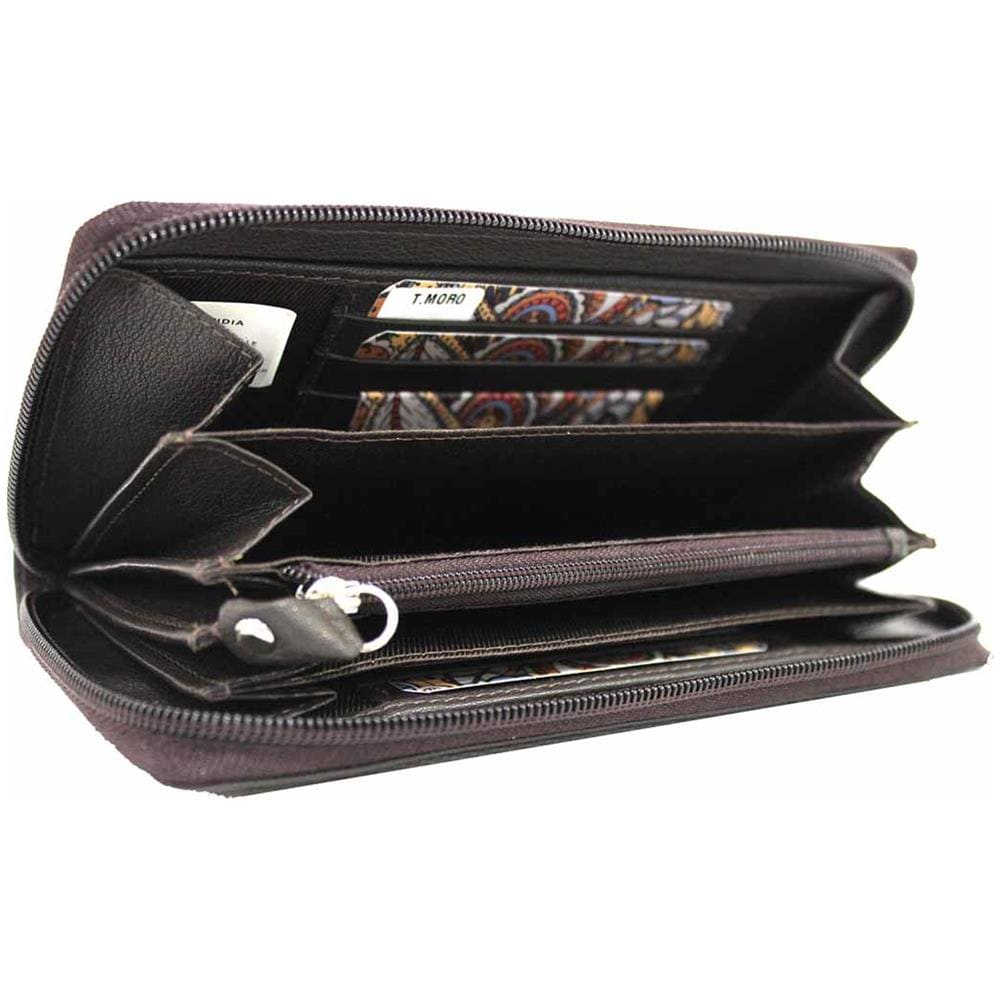 CHARRO Portafoglio Donna In Pelle Con Zip Carte Credito