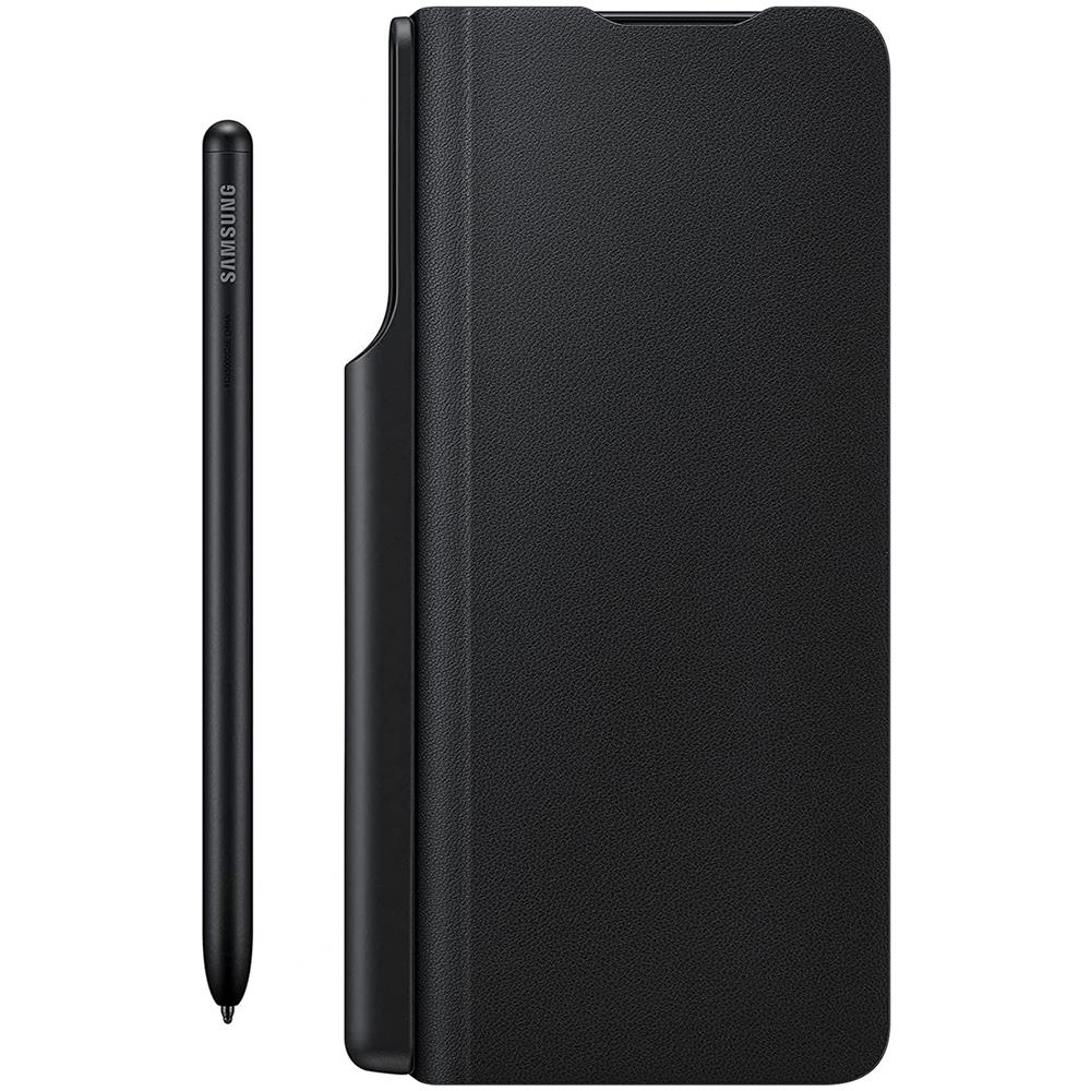 Custodia Leather Flip Cover Ef-ff92pcbegee Per Galaxy Z Fold 3 5g Nero - Foto 1