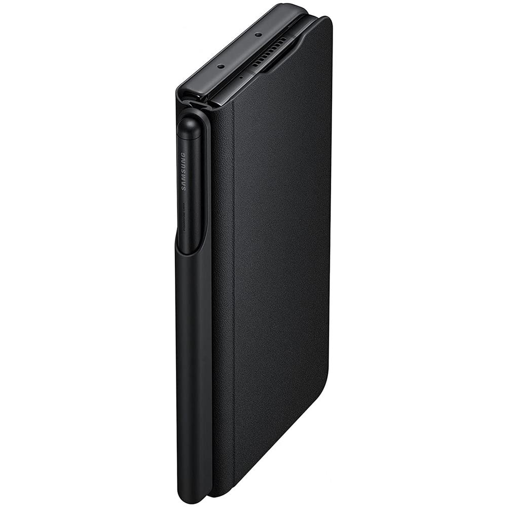 Custodia Leather Flip Cover Ef-ff92pcbegee Per Galaxy Z Fold 3 5g Nero - Foto 2