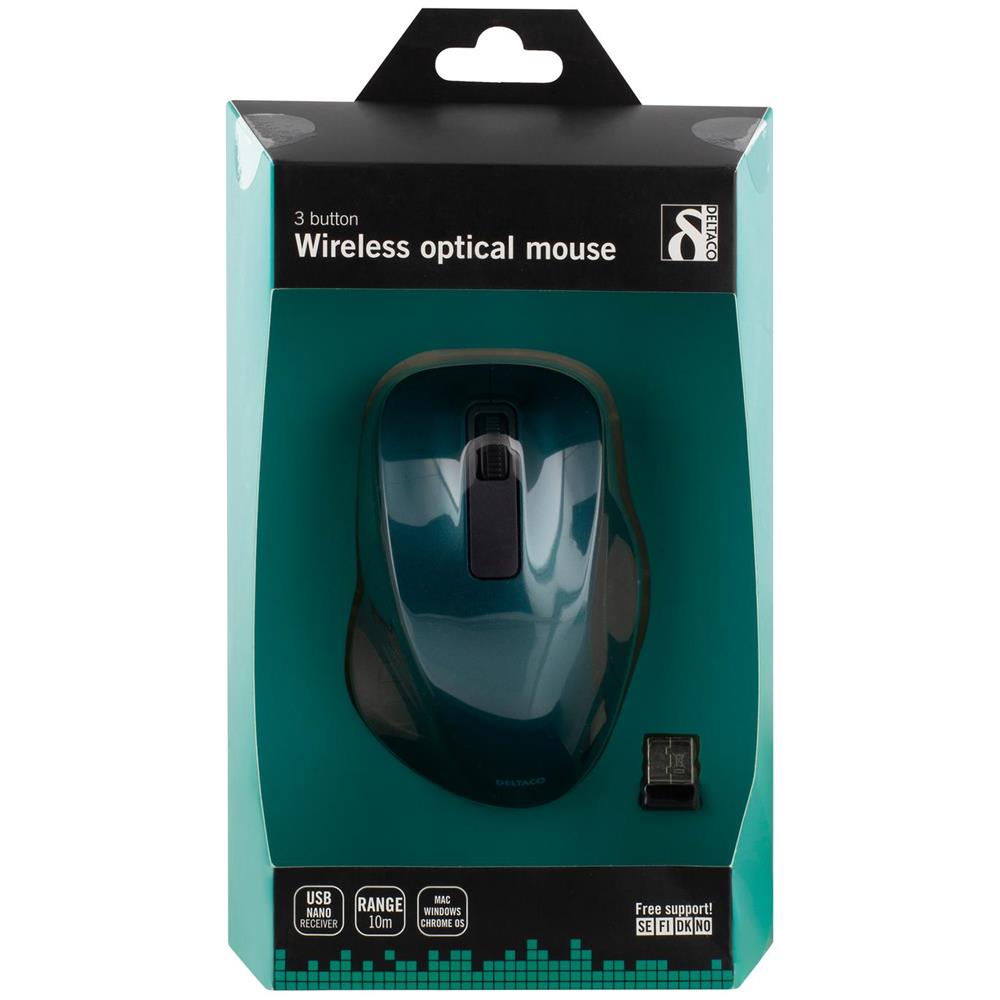 Mouse Ottico Wireless 2,4 Ghz, 3 Pulsanti Con Scorrimento, Blu - Foto 4