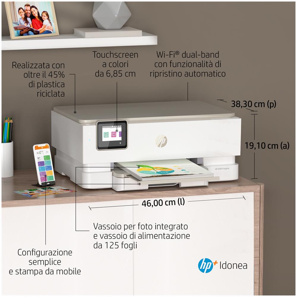 ENVY Stampante multifunzione Inspire 7220e, Colore, Stampante per Casa, Stampa, copia, scansione, wireless; +; Idoneo per Instant Ink; scansione verso PDF - Foto 18