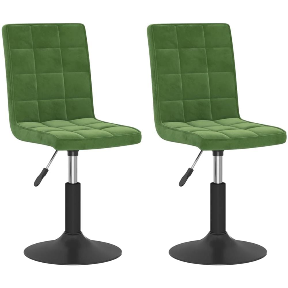 Sedie Da Pranzo Girevoli 2 Pz Verde Scuro In Velluto - Foto 2