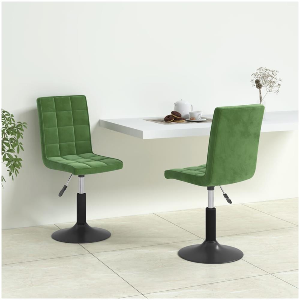 Sedie Da Pranzo Girevoli 2 Pz Verde Scuro In Velluto - Foto 1