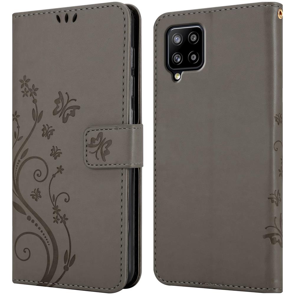 Cadorabo Custodia Compatibile Con Samsung Galaxy A42 / M42 In Grigio Fiore - Coperchio Protettivo In Design Floreale Con Chiusura Magnetica, Funzione Stand E Slot Per Carte - Foto 8