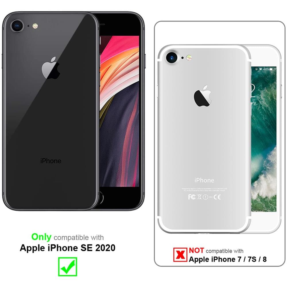 Cadorabo Custodia Compatibile Con Apple Iphone Se 2020 In Brushed Nero - Coperchio Protettivo In Silicone Tpu Flessibile In Look Acciaio Inossidabile-fibra Di Carbonio - Foto 2