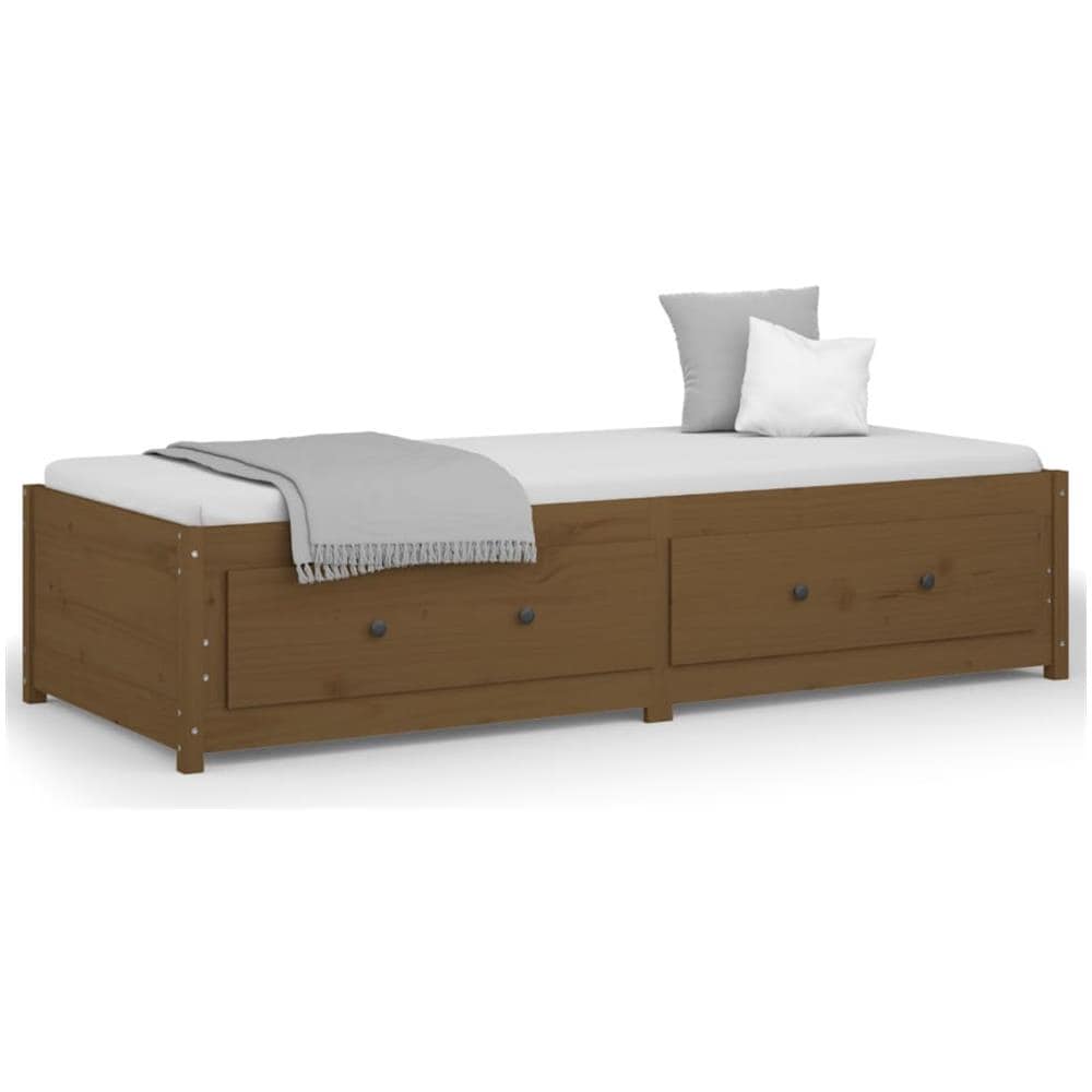 Dormeuse Marrone Miele 90x200 Cm In Legno Massello Di Pino - Foto 2