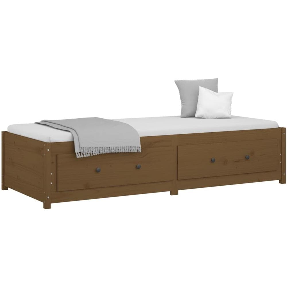 Dormeuse Marrone Miele 90x200 Cm In Legno Massello Di Pino - Foto 3