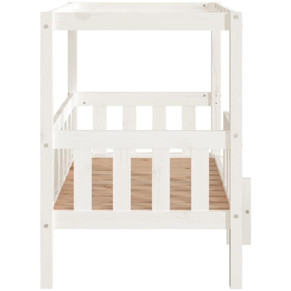 Cuccia per Cani Bianco 95,5x73,5x90cm in Legno Massello di Pino - Foto 7