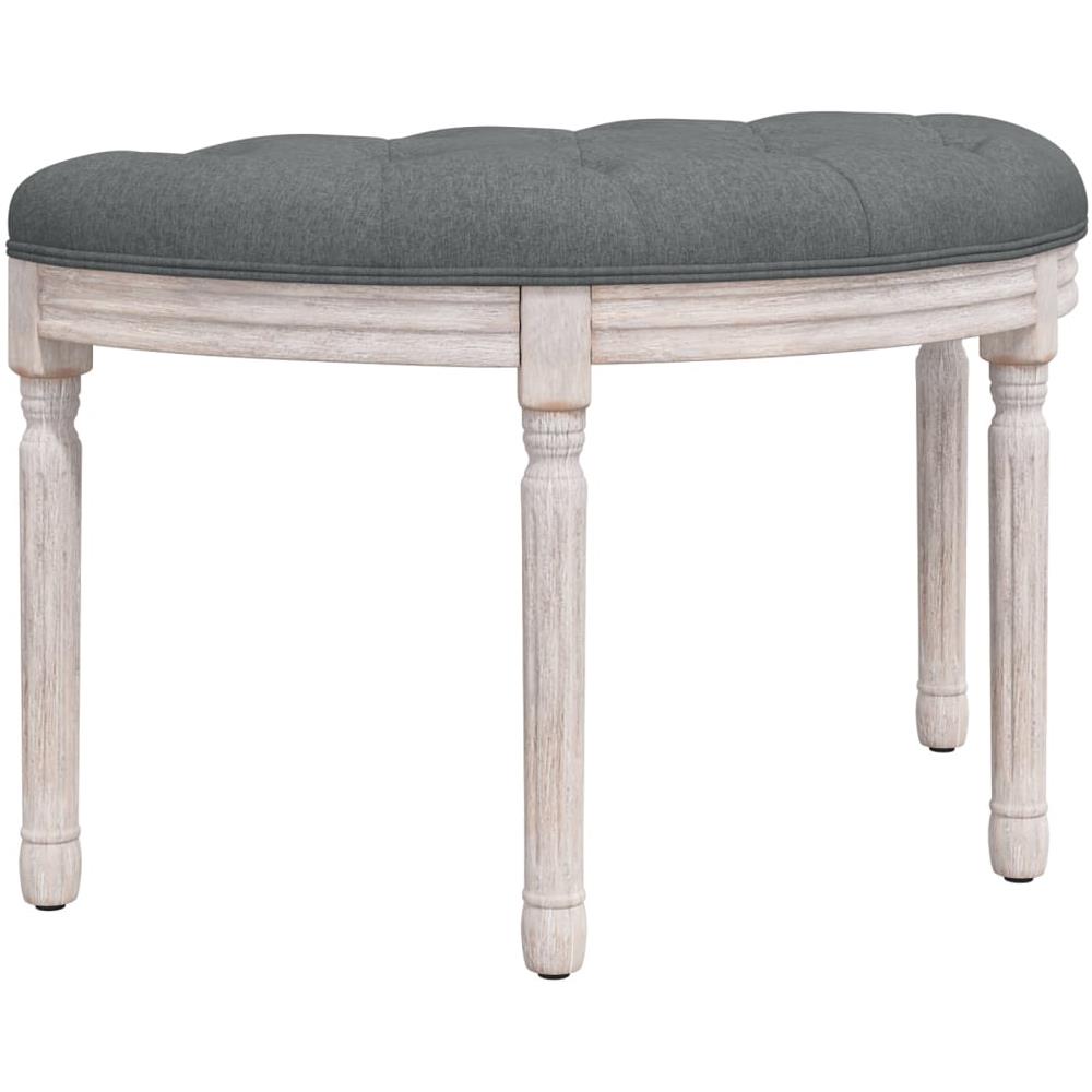 Panca Grigio Scuro 81,5x41x49 Cm In Tessuto - Foto 2