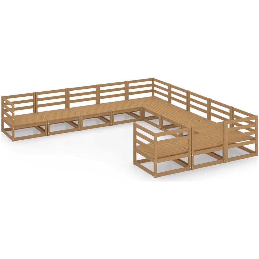 Set Divani da Giardino 11 pz in Legno Massello di Pino - Foto 2