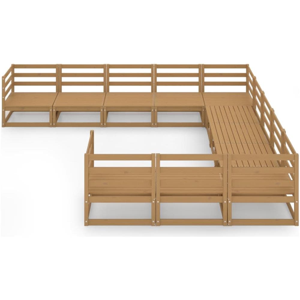 Set Divani da Giardino 11 pz in Legno Massello di Pino - Foto 3