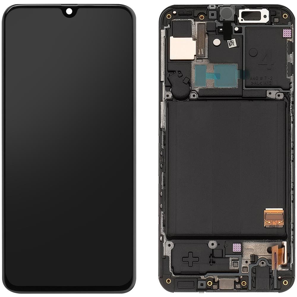 Blocco Schermo Per Samsung Galaxy A40 Schermo Lcd Vetro Touch Compatibile Nero - Foto 1