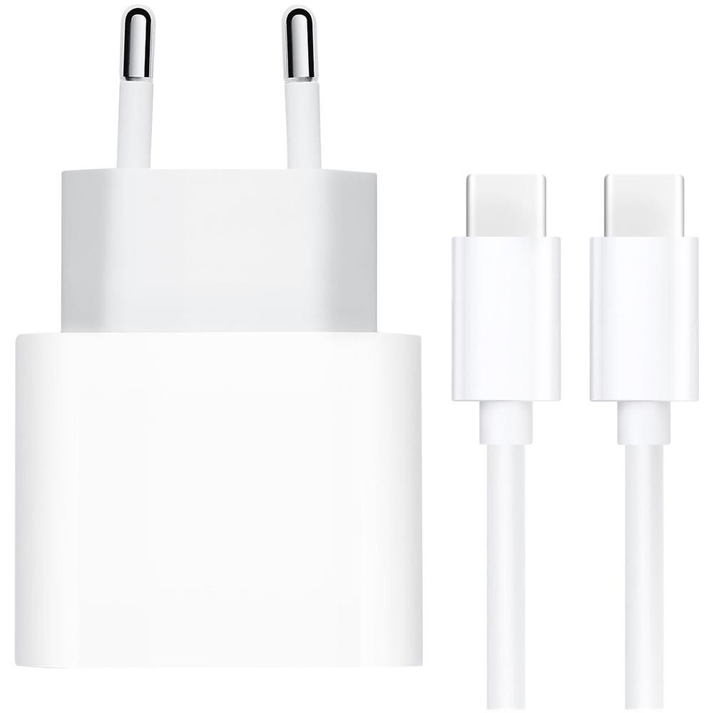 Pack Originale Apple Caricabatterie Usb-c 20w E Cavo Usb-c 1 Metro Bianco - Foto 2