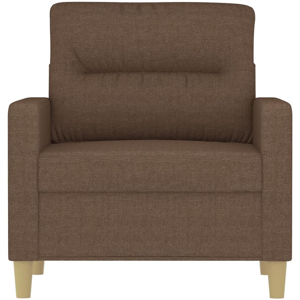 Poltrona Marrone 60 Cm In Tessuto - Foto 3