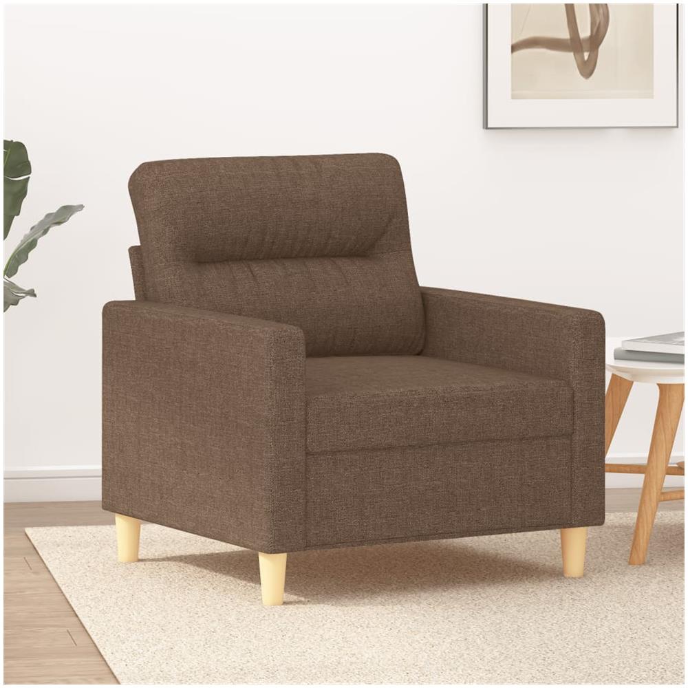 Poltrona Marrone 60 Cm In Tessuto - Foto 1