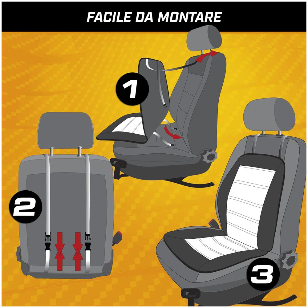 Coprisedili Auto Grigio Novara - Foto 7