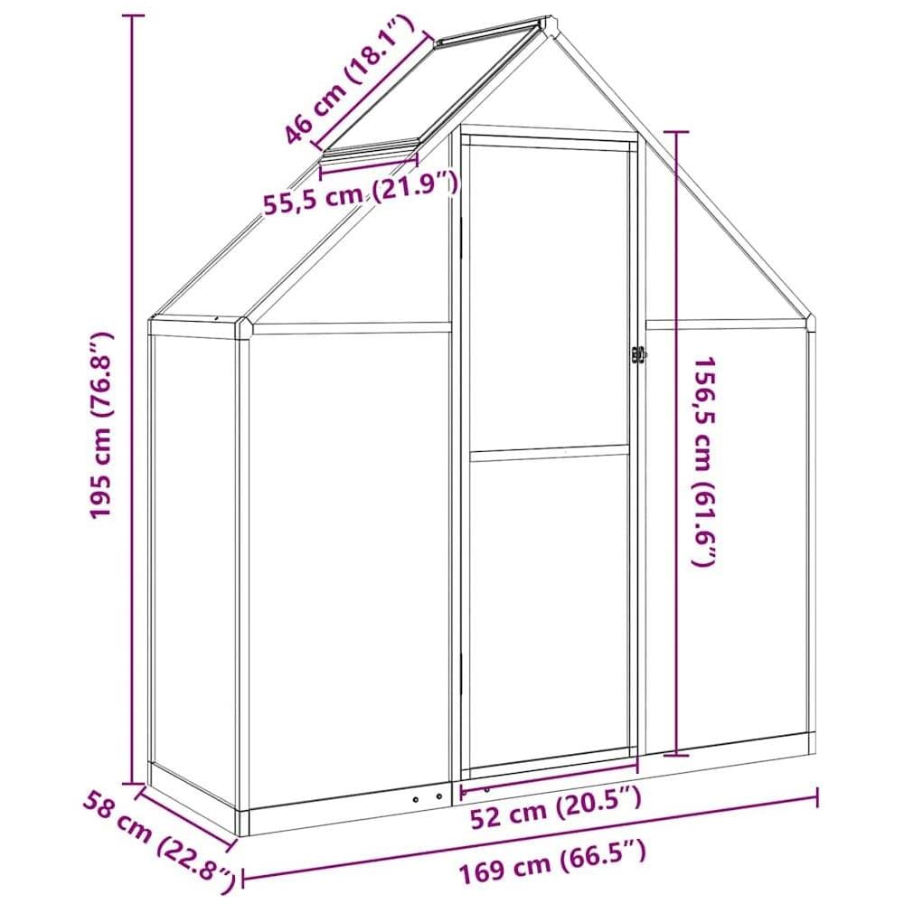 Telaio Serra con Base Antracite 169x58x195 cm in Alluminio - Foto 10