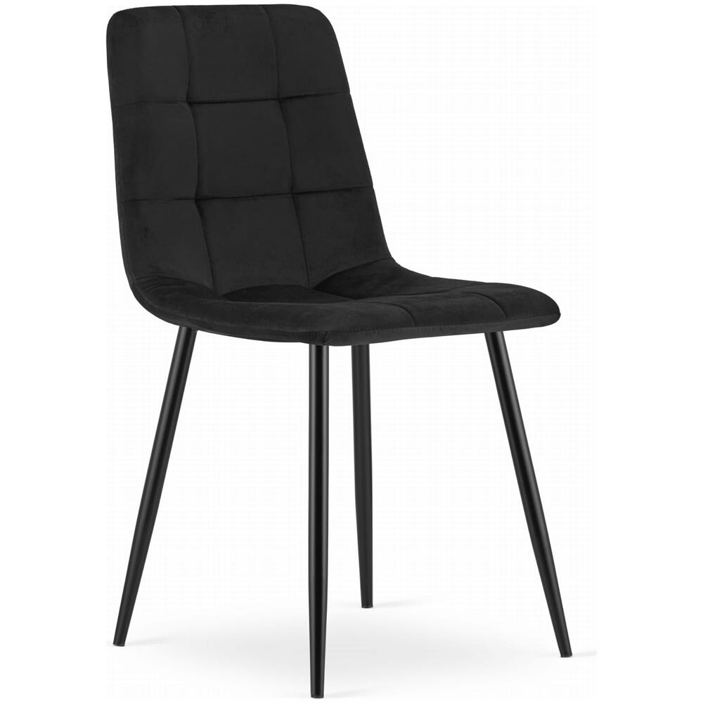 Sedia Valora PYRA in velluto nero dal design moderno per il soggiorno - Foto 1