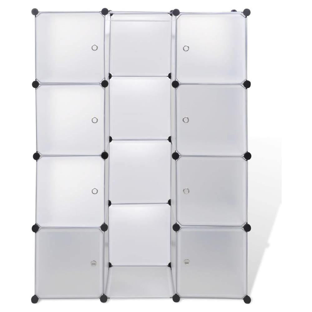 Armadio Modulare con 9 Scomparti 109x36,5x143 cm Bianco - Foto 2