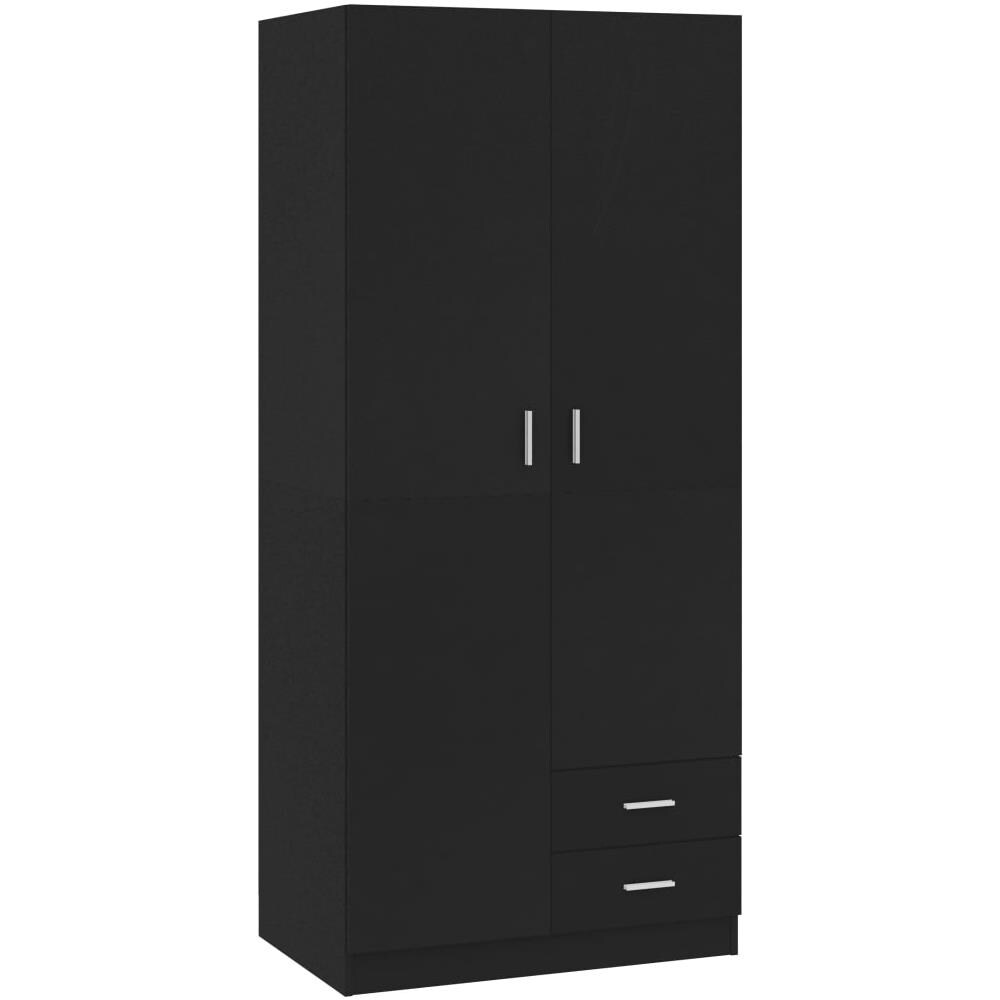 Armadio Nero 80x52x180 cm in Legno Multistrato - Foto 2