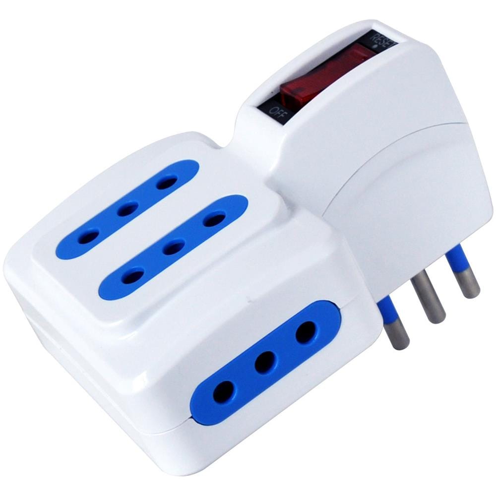 Adattatore Con Spina 10a E 4 Prese Italiane 10a - Foto 1