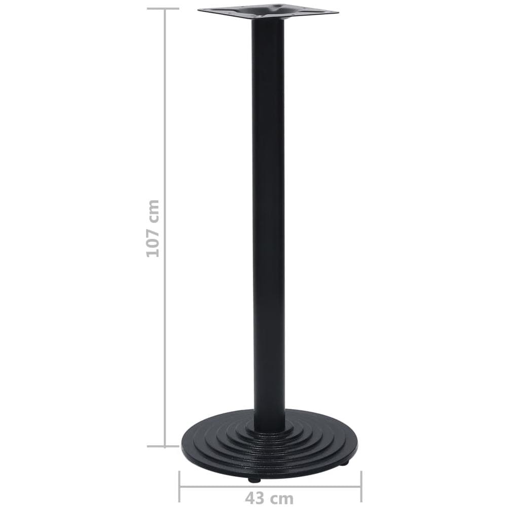 Gamba Per Tavolino Da Bar Nero 43x107 Cm In Ghisa - Foto 5