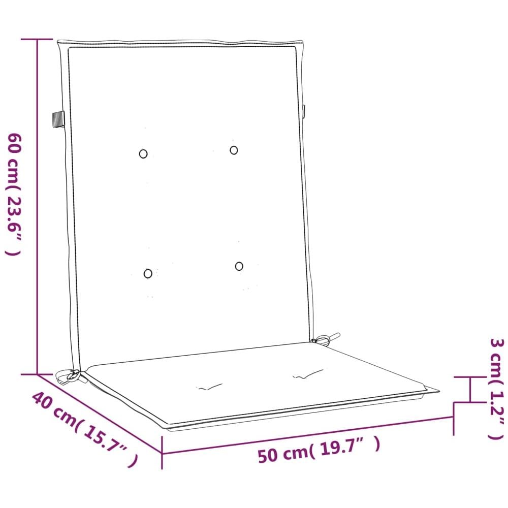 Cuscini per Sedie da Giardino 4 pz Blu Reale 100x50x4 cm - Foto 3