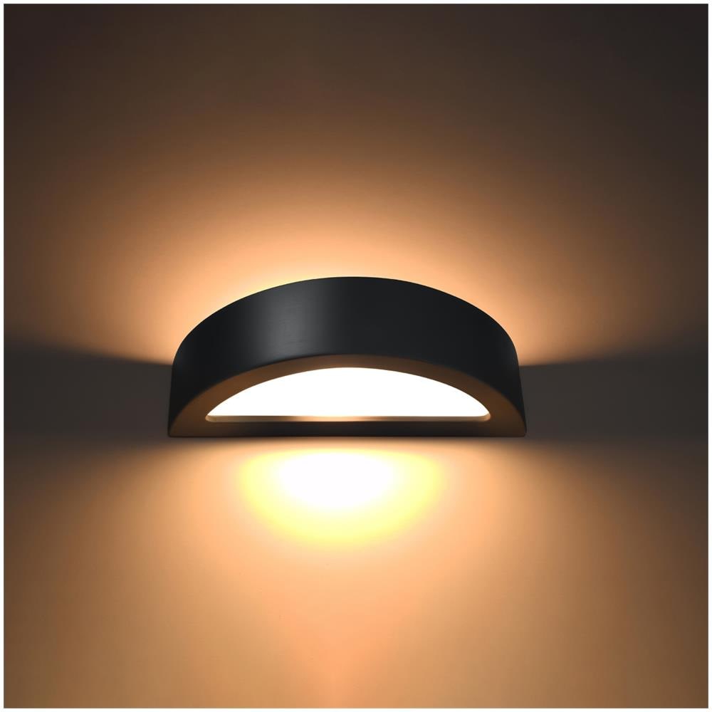 Applique Da Parete Atena Nero 150x380x100 Mm Ceramica - Foto 10