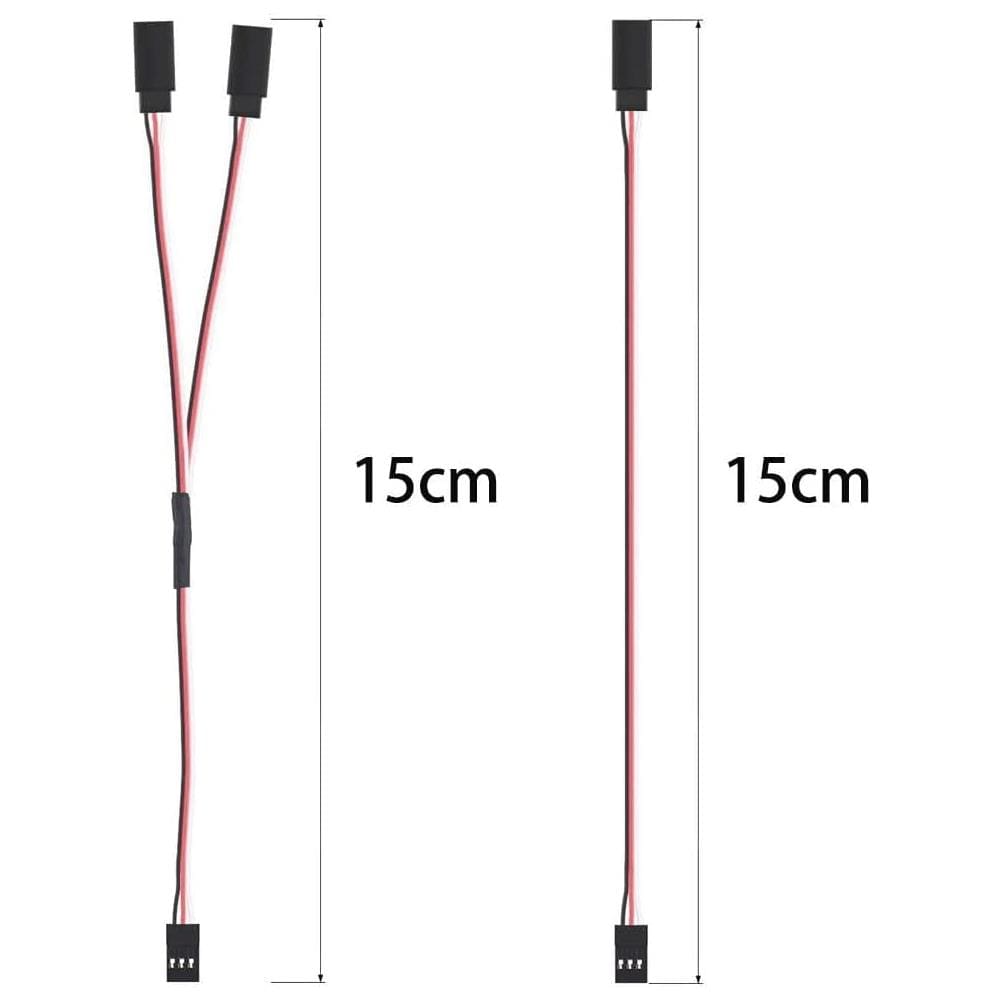 10 Pezzi Servo Di Estensione Per Rc, 150mm Servo Extension Cable Cavo Y Servo, 3 Pin Maschio A Femmina Rc Servo Cavo, Servo Filo Di Estensione Jr Connettore Spina Per Rc Aereo - Foto 2