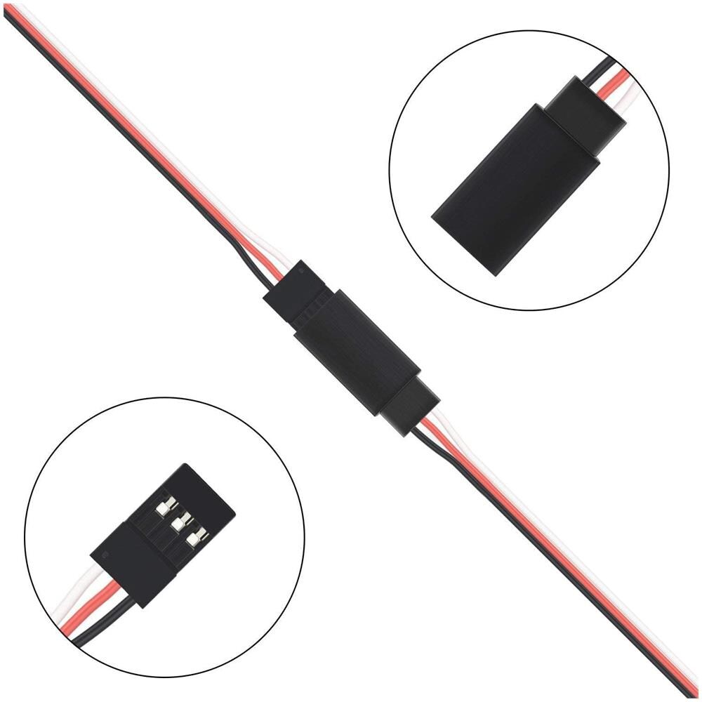 10 Pezzi Servo Di Estensione Per Rc, 150mm Servo Extension Cable Cavo Y Servo, 3 Pin Maschio A Femmina Rc Servo Cavo, Servo Filo Di Estensione Jr Connettore Spina Per Rc Aereo - Foto 3