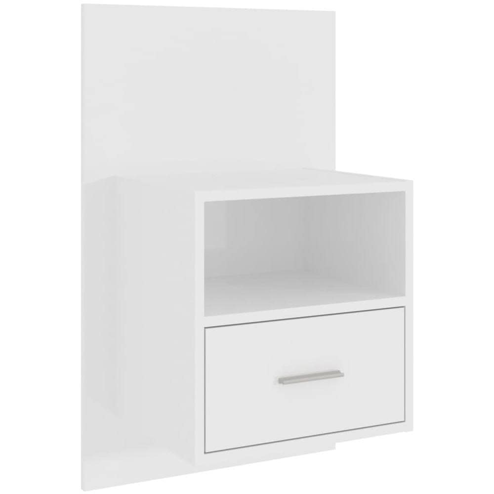 Comodino a Muro Bianco Lucido - Foto 1