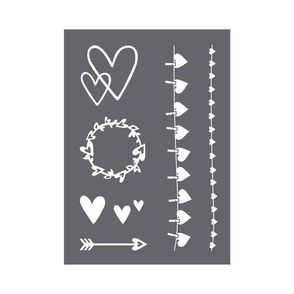 Stencil Cuore 29,7 X 21 Cm Con Spatola - Foto 1