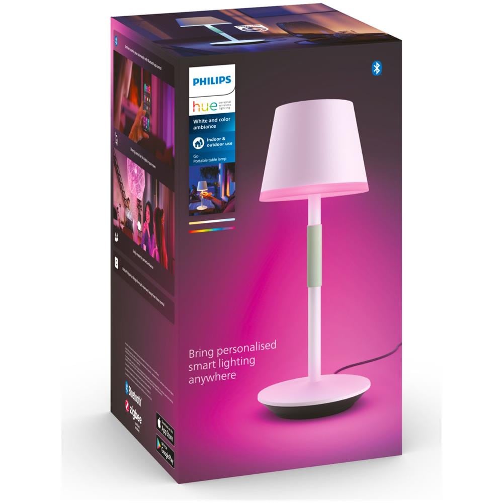 Hue White and Color ambiance Go Lampada Smart da Tavolo Ricaricabile Bianca Wireless - Foto 4