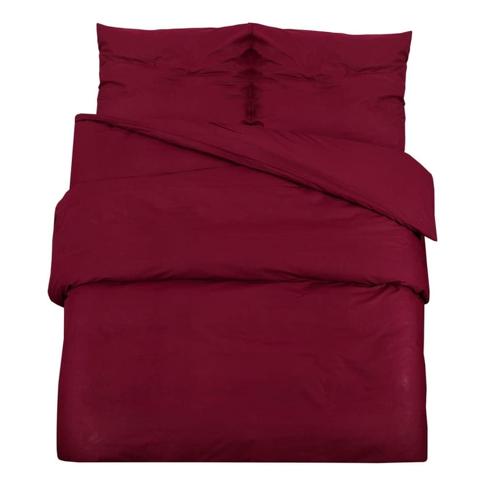 Set Copripiumino Bordeaux 140x200 Cm In Microfibra Leggera - Foto 2