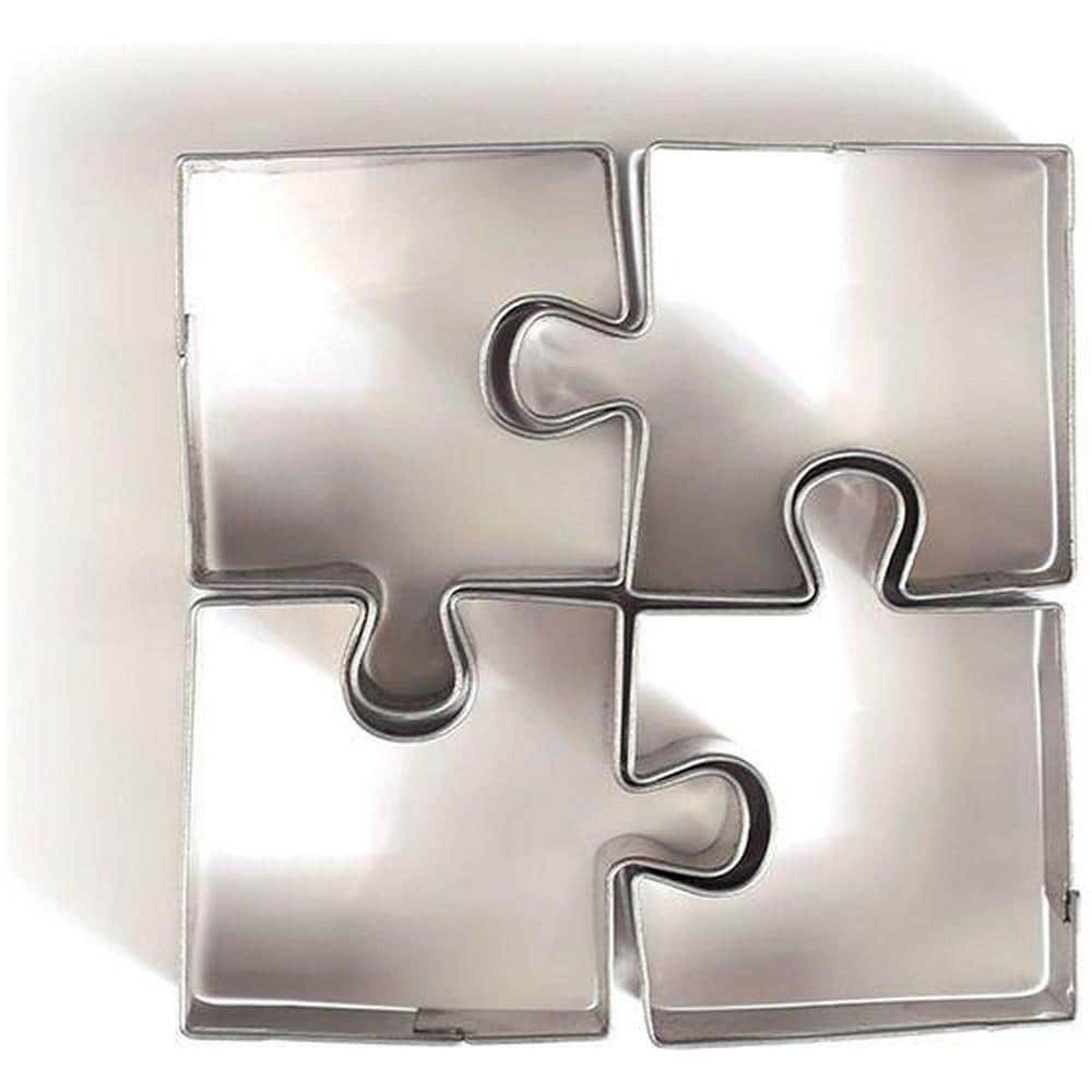 8 Mini Tagliabiscotti In Acciaio Inox - Puzzle - Foto 1