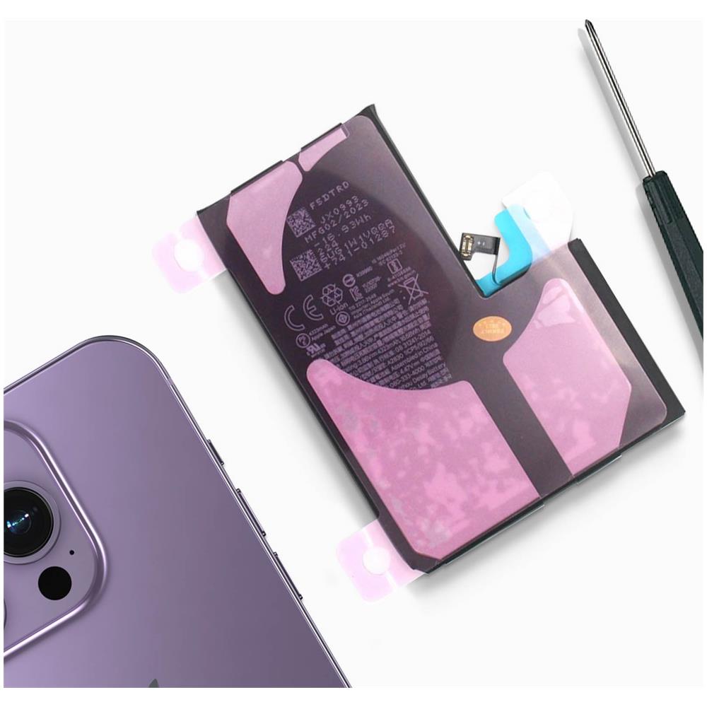 Batteria Interna Compatibile Per Iphone 14 Pro Max Capacità 4323mah Con Adesivi - Foto 2