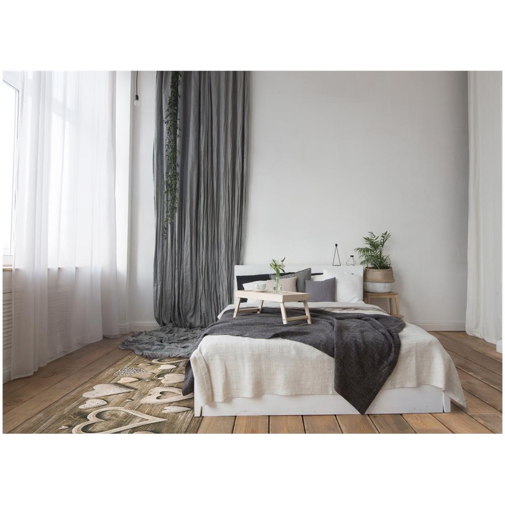 Tappeto Cucina Antiscivolo Stampa Digitale Emozioni Fantasie Shabby Cuori Fiori 58x190 Dolce Casa - Foto 2