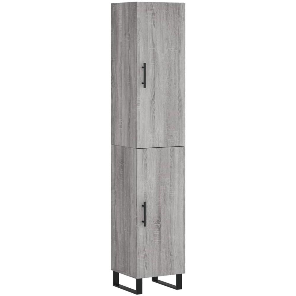 Credenza Grigio Sonoma 34,5x34x180 Cm In Legno Multistrato - Foto 2