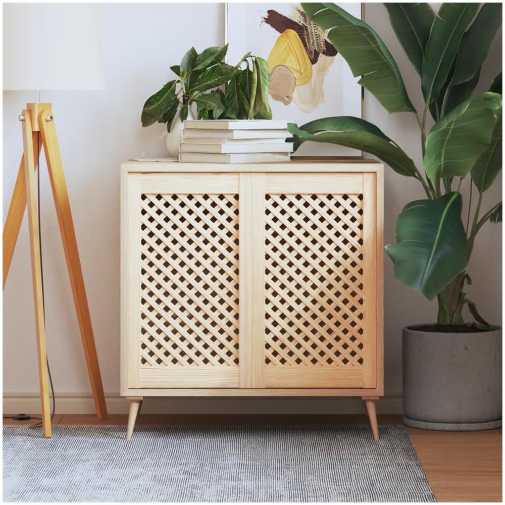 Ante Con Design A Reticolo 2 Pz 39,5x69 Cm In Legno Di Pino - Foto 1