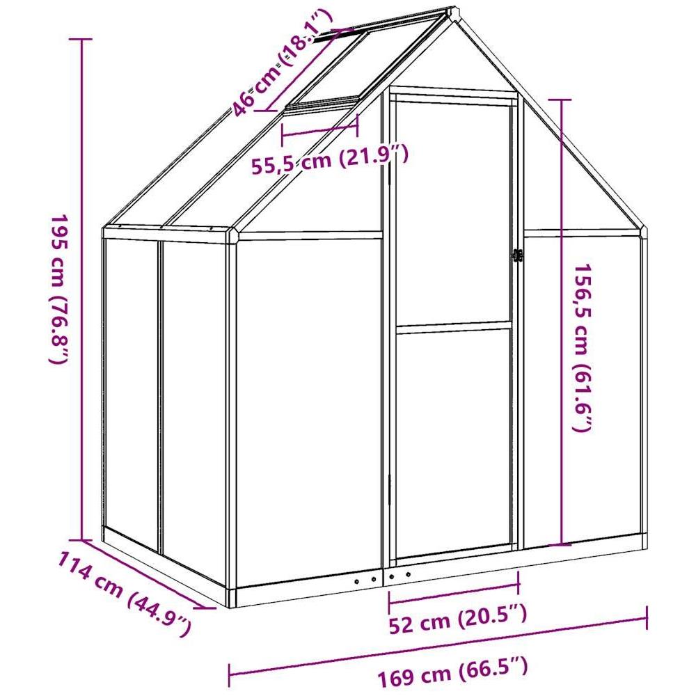 Telaio Serra con Base Antracite 169x114x195 cm in Alluminio - Foto 10