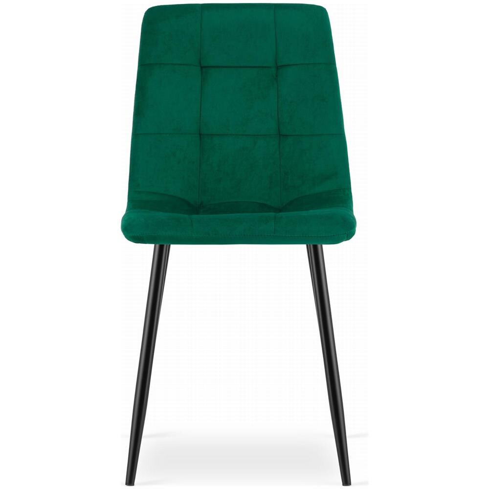 Sedia PYRA in velluto verde scuro, design moderno per soggiorno - Foto 2