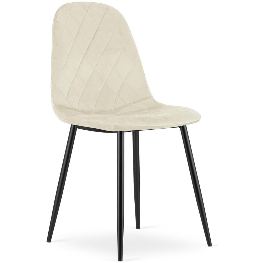 Sedia VALORA DAPI - Design ergonomico moderno in velluto beige x 1 - Foto 1