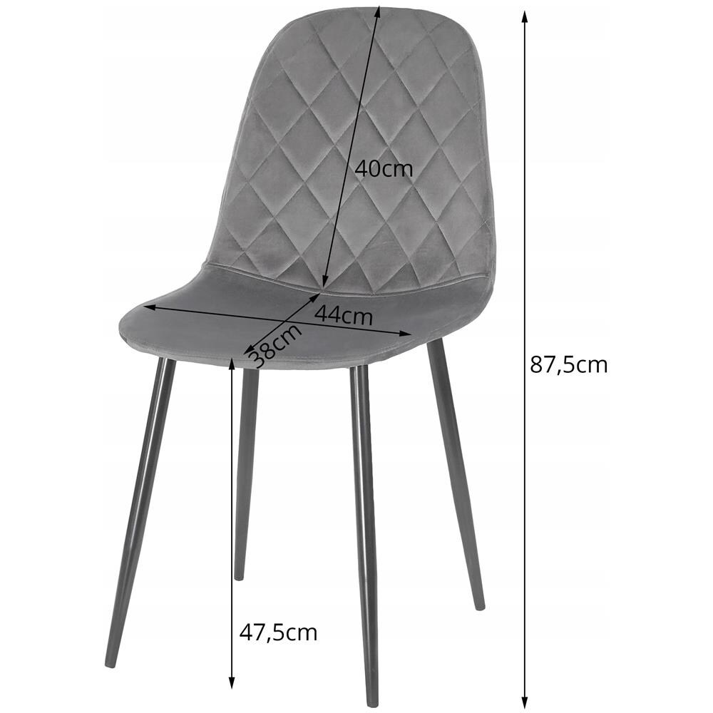 Sedia VALORA DAPI - Design ergonomico moderno in velluto beige x 1 - Foto 2