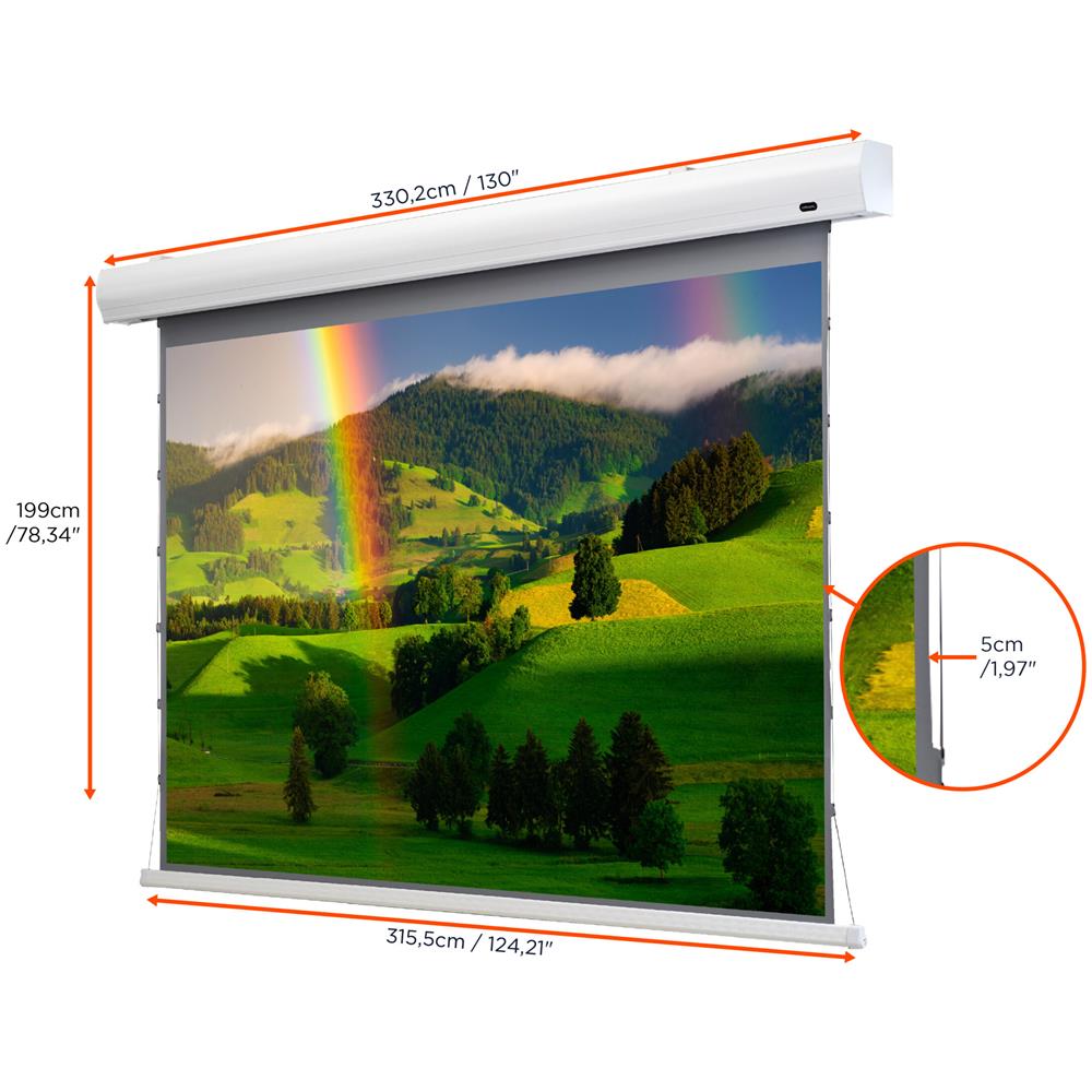 Homecinema Motorleinwand Tension 298 X 168 Cm 135 - Dynamic Slate Alr - Foto 2